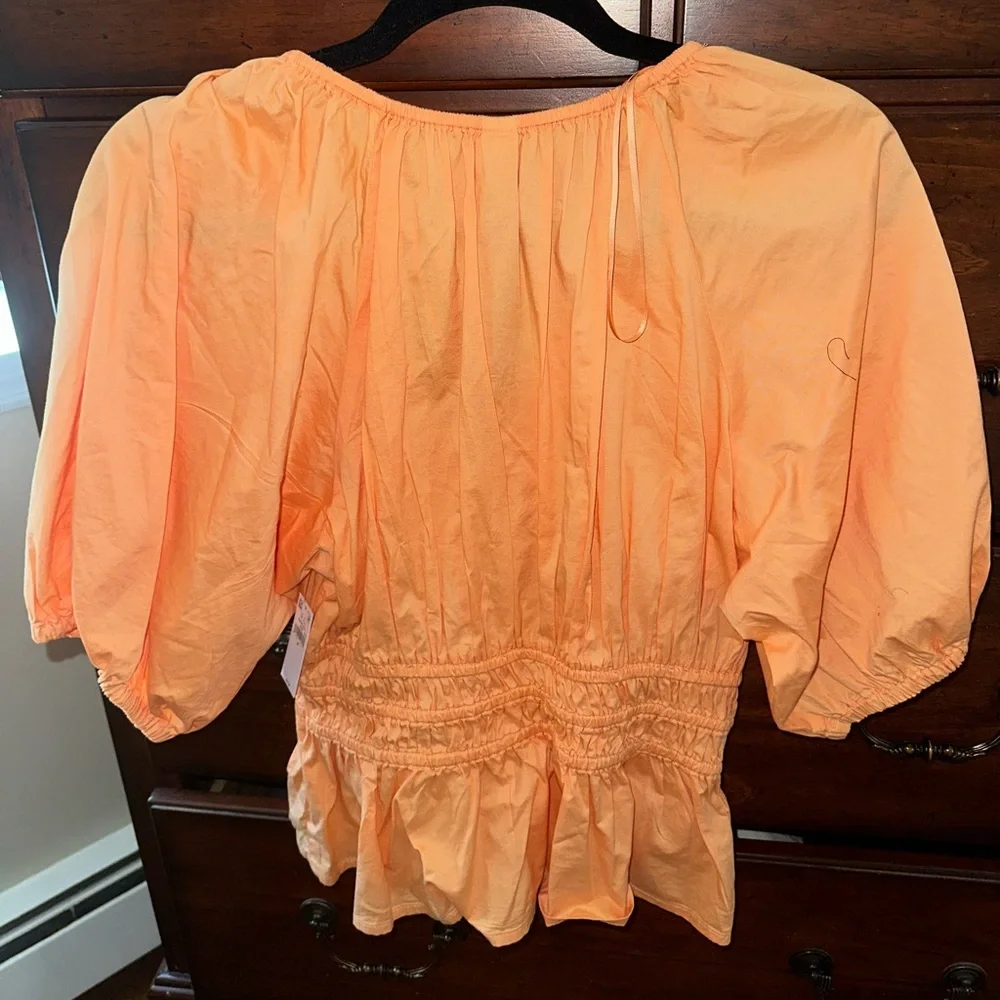 Old Navy Smocked V-Neck Peplum Top